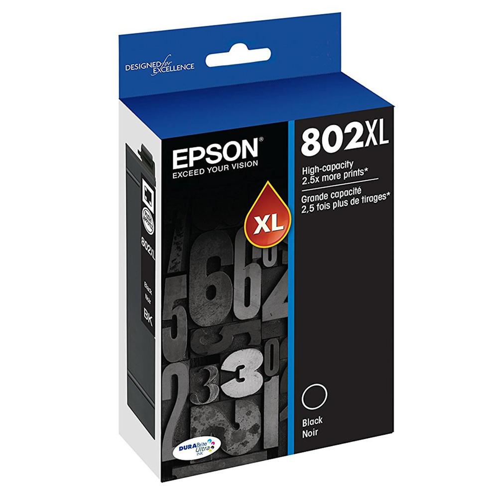 Absolute Toner T802XL120-S EPSON T802 HC DB UL BLK INK Epson Ink Cartridges
