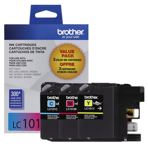 Absolute Toner Brother LC1013PKS C/M/Y Genuine OEM ORIGINAL 3 Color Ink Pack Original Brother Cartridges