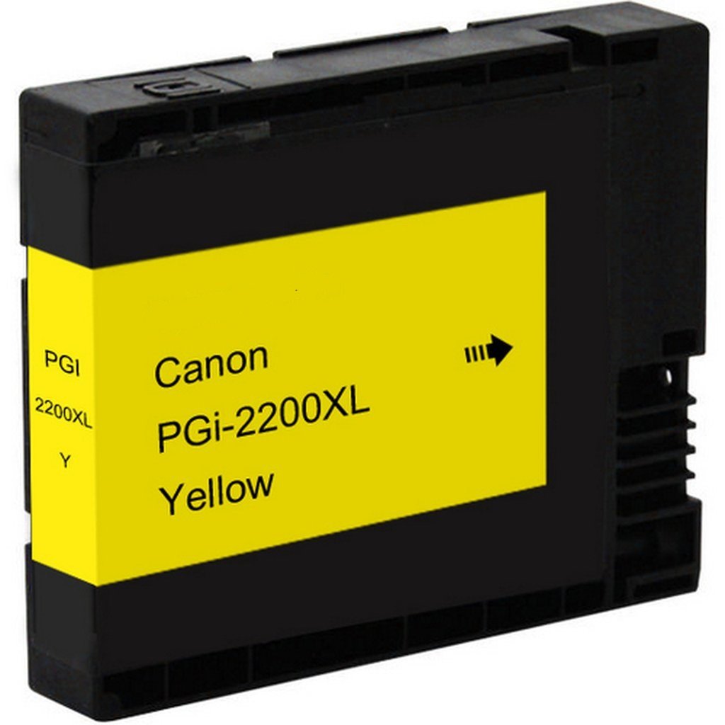 Absolute Toner Canon PGI-2200XLY Compatible Yellow Pigment Ink Cartridge High Yield Canon Ink Cartridges