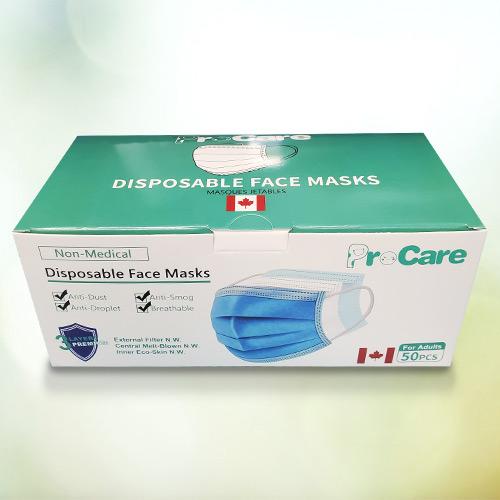 Absolute Toner From $14.95/BOX #1 Brand High Filtration ProCare TM® Medical Device Licence 12545/FDA Approved Disposable 3 Ply Safety Face Mask - Custom Made for the Canadian Market Face Mask