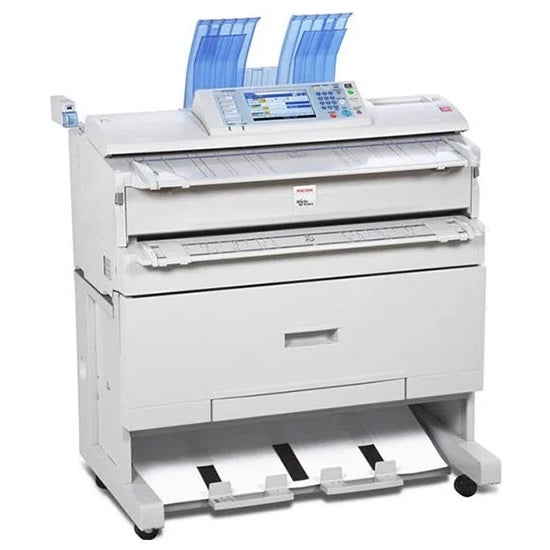 Absolute Toner $145/Month Low Count Ricoh Aficio MP W3601 36-Inch Monochrome Wide Format Printer With Digital Imaging System Color Scanning Large Format Printer