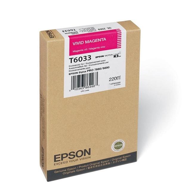 Absolute Toner Genuine Original OEM T603300 EPSON Ultrachrome Vivid Magenta Cartridge Original Epson Cartridges